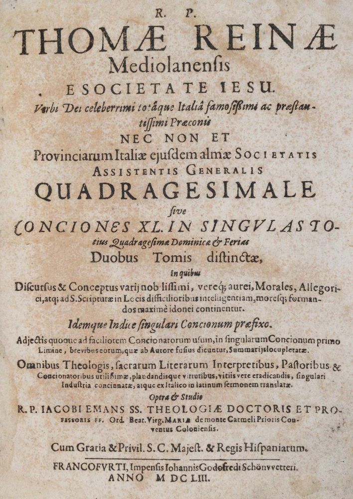 Große Abbildung Nr.1: 142-335 Reina,T.: (Alte Drucke, Handschriften und Theologie)