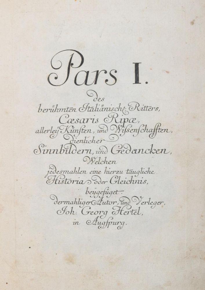 Große Abbildung Nr.3: 142-338 Ripa,C.: (Alte Drucke, Handschriften und Theologie)