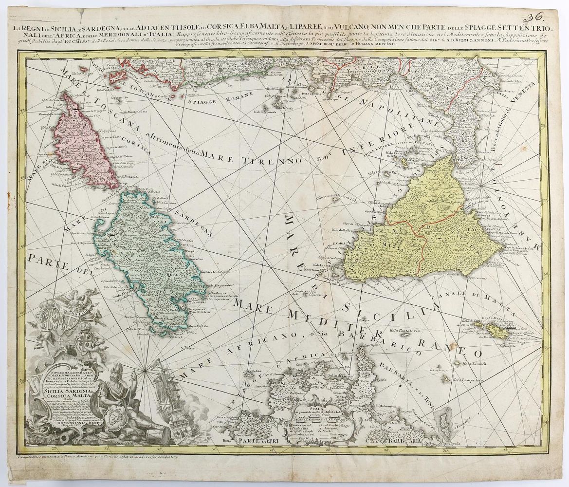 Große Abbildung Nr.1: 142-3380 Sizilien, Sardinien, Korsika.: (Ausland, Italien)