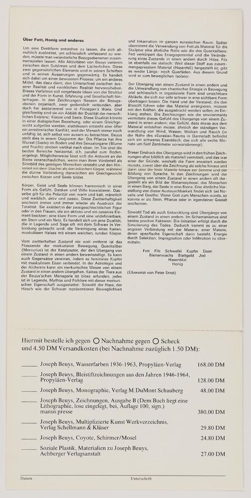 Große Abbildung Nr.2: 142-3528 Beuys, Joseph: (Künstlergraphik)