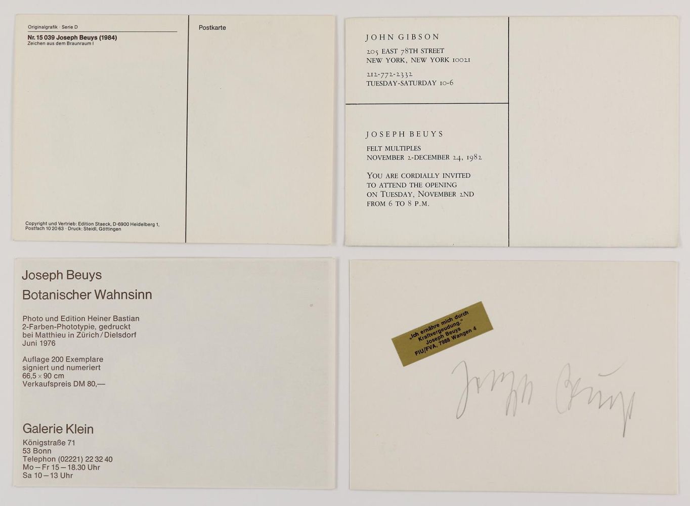 Große Abbildung Nr.4: 142-3528 Beuys, Joseph: (Künstlergraphik)