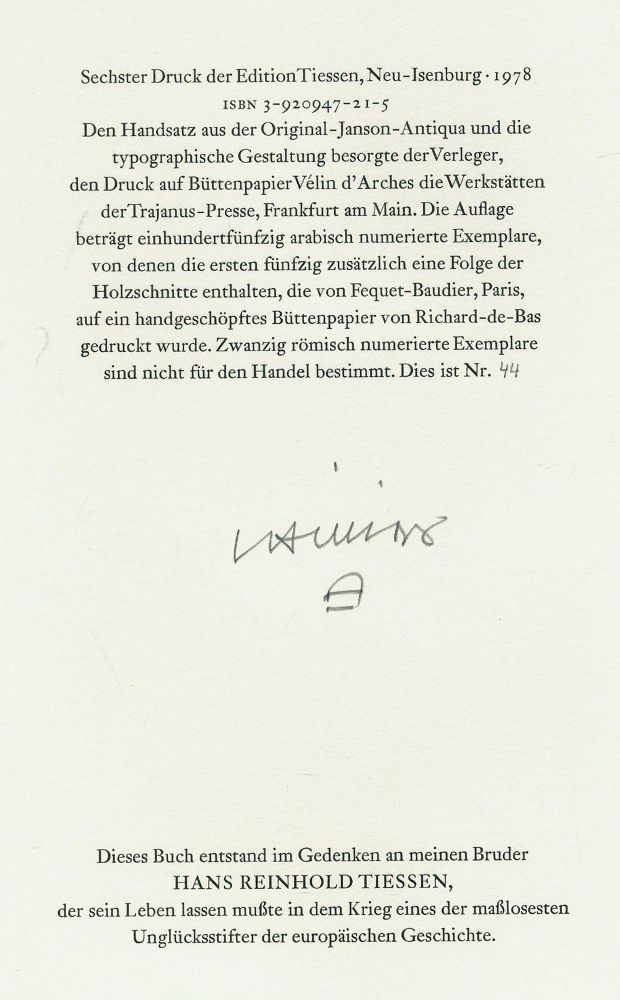 Große Abbildung Nr.5: 142-3581 Aischylos.: (Künstlergraphik, Chillida, in:)