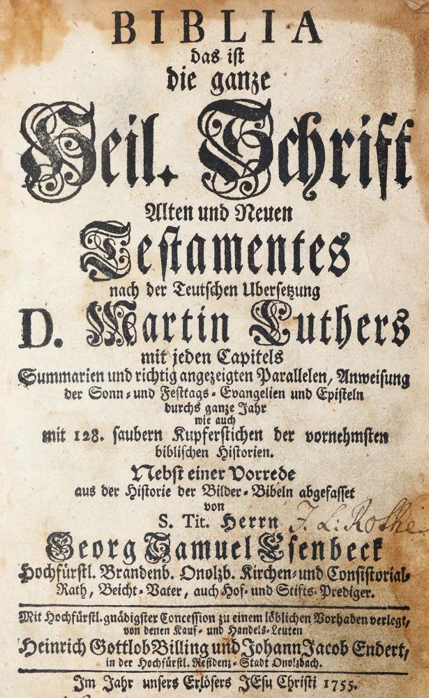 Große Abbildung Nr.1: 142-36 Biblia germanica.: (Bibeln)
