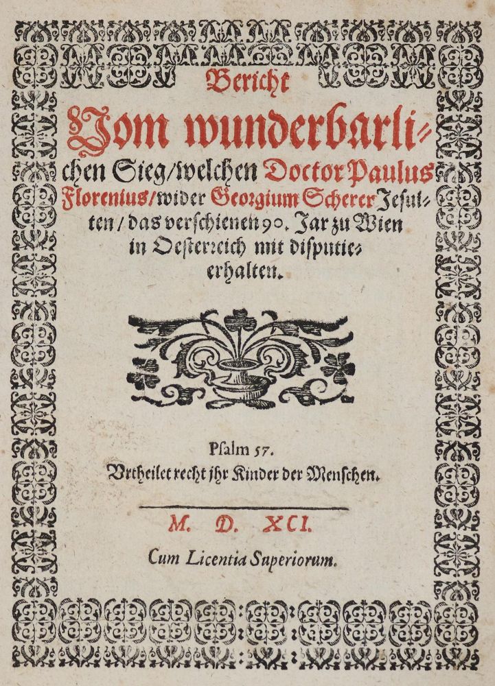 Große Abbildung Nr.1: 142-364 (Scherer,G.).: (Alte Drucke, Handschriften und Theologie)