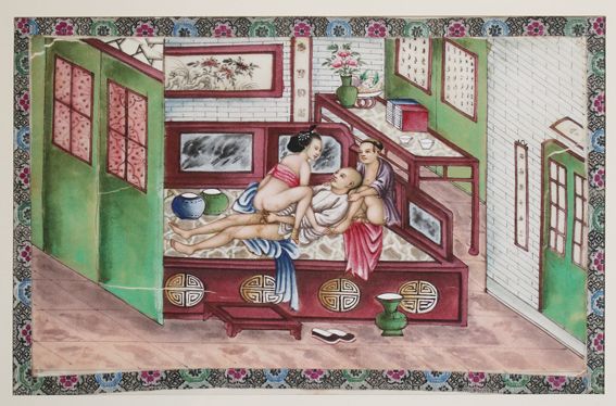 Große Abbildung Nr.1: 142-3661 China.: (Künstlergraphik, Erotika - Galantes)