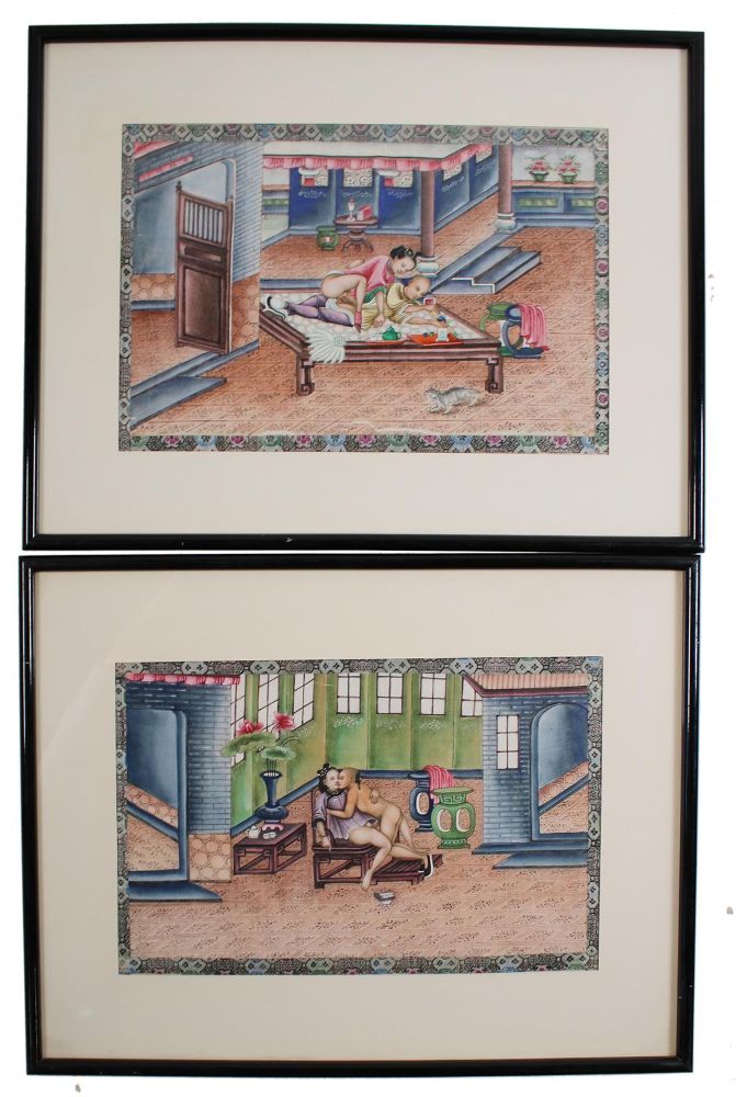 Große Abbildung Nr.3: 142-3661 China.: (Künstlergraphik, Erotika - Galantes)