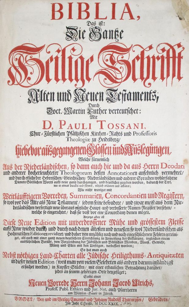 Große Abbildung Nr.1: 142-37 Biblia germanica.: (Bibeln)