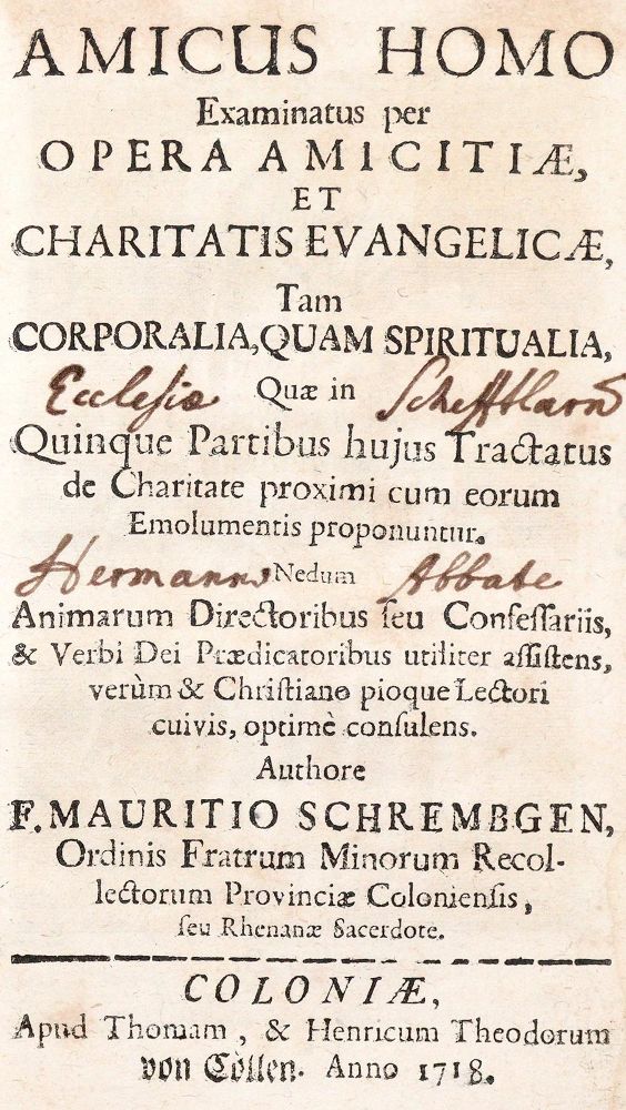Große Abbildung Nr.1: 142-372 Schrembgen,M.: (Alte Drucke, Handschriften und Theologie)