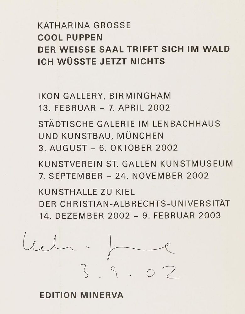 Große Abbildung Nr.4: 142-3733 Grosse, Katharina: (Künstlergraphik)