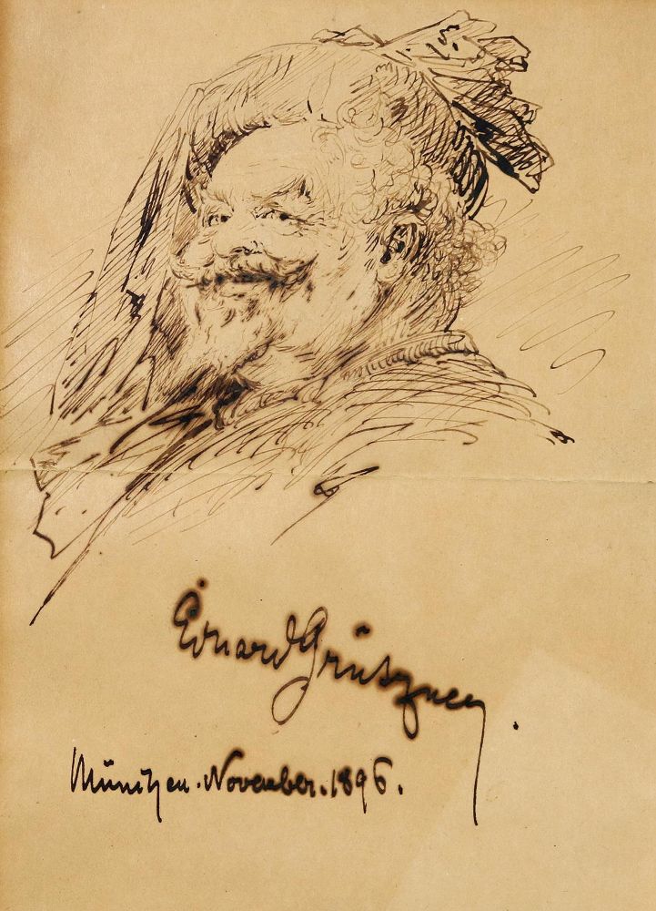 Große Abbildung Nr.1: 142-3736 Grützner, Eduard von: (Künstlergraphik)