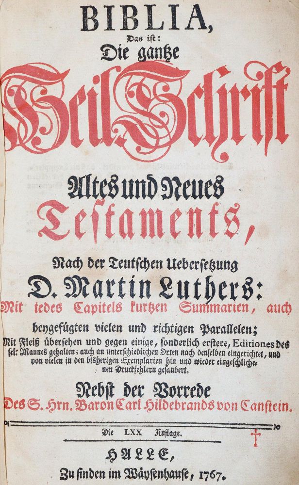 Große Abbildung Nr.1: 142-38 Biblia germanica.: (Bibeln)
