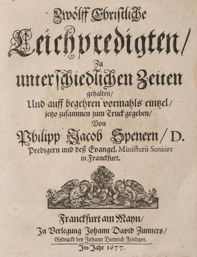 Große Abbildung Nr.1: 142-385 Spener,P.J.: (Alte Drucke, Handschriften und Theologie)