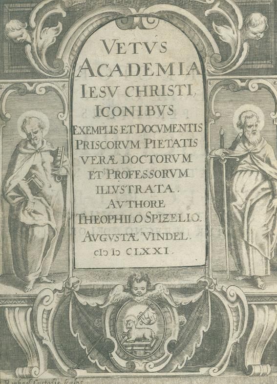 Große Abbildung Nr.1: 142-386 Spitzel,G.: (Alte Drucke, Handschriften und Theologie)