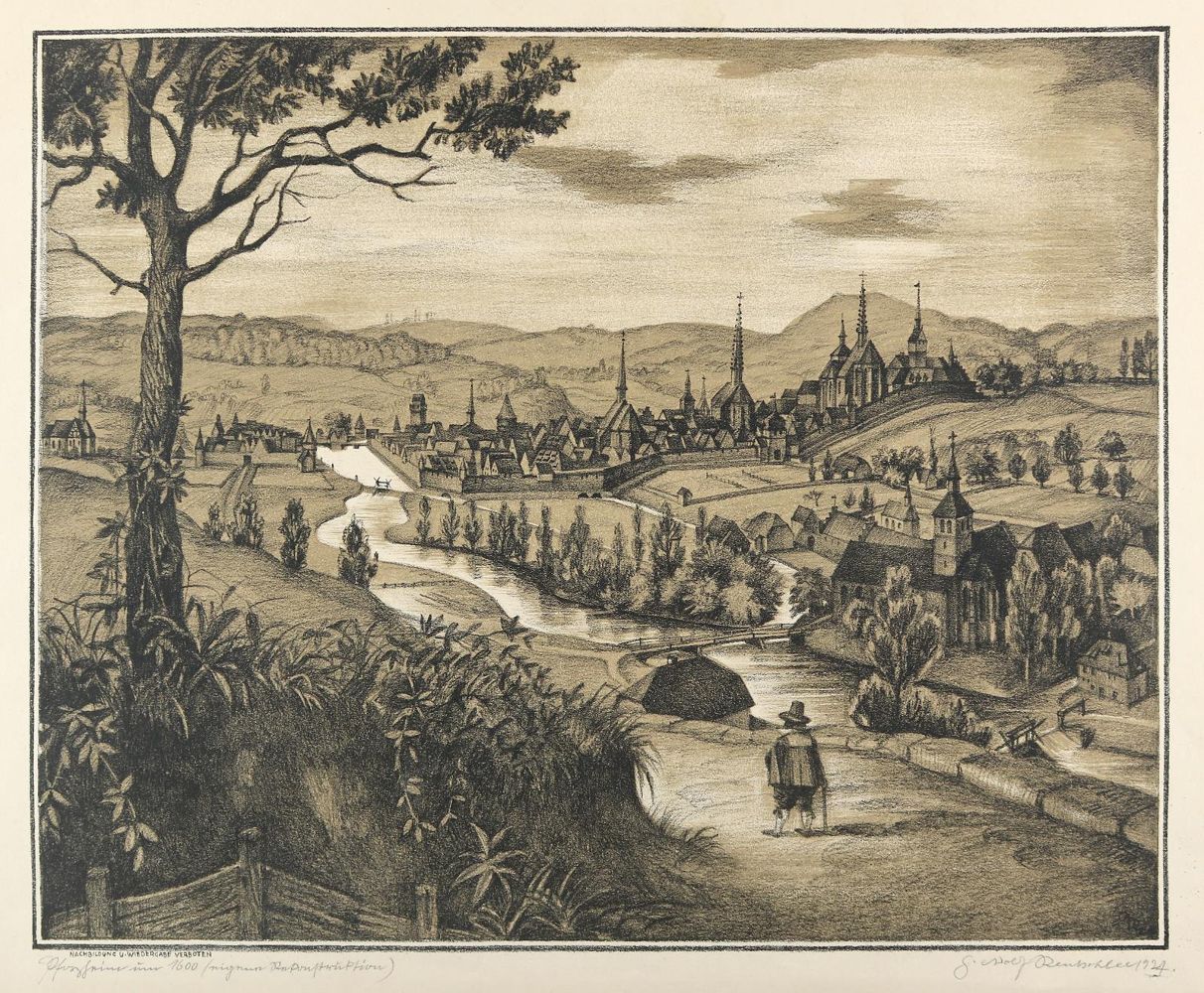 Große Abbildung Nr.1: 142-4095 Rentschler, Adolf: (Künstlergraphik)
