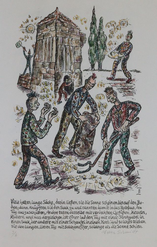 Große Abbildung Nr.3: 142-4155 Schildbürger, Die.: (Künstlergraphik)
