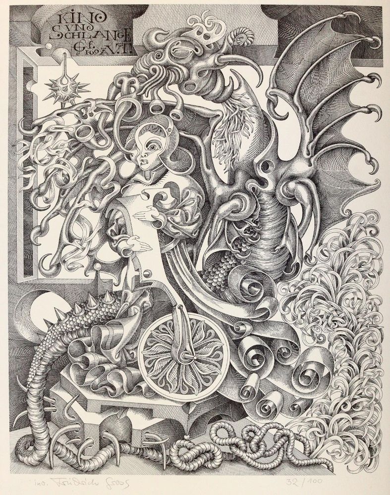 Große Abbildung Nr.3: 142-4217 Konvolut: (Künstlergraphik, Surrealismus)