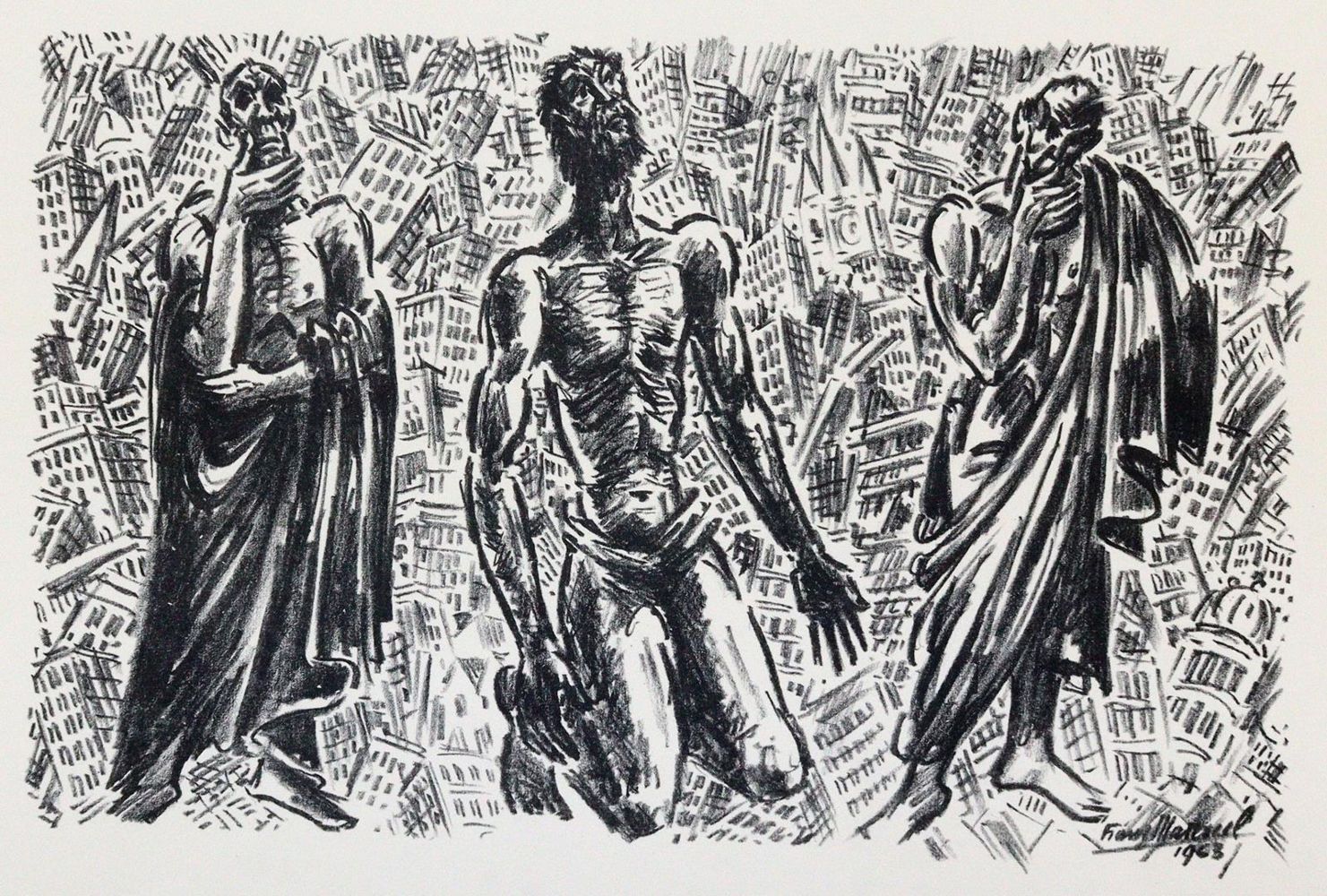 Große Abbildung Nr.7: 142-4217 Konvolut: (Künstlergraphik, Surrealismus)