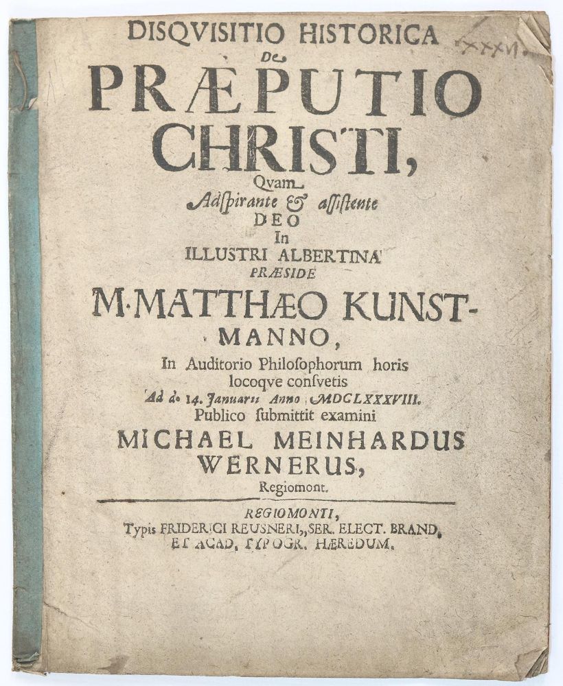 Große Abbildung Nr.1: 142-432 Werner,M.M.: (Alte Drucke, Handschriften und Theologie)