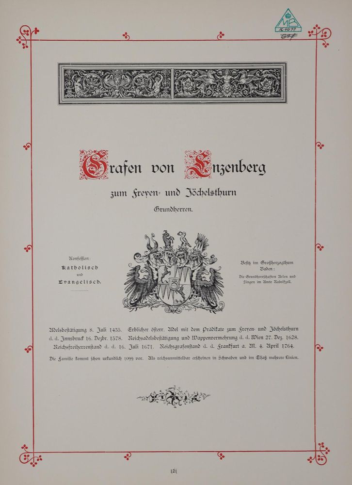 Große Abbildung Nr.2: 142-443 Becke-Klüchtzner,E.v.d.: (Genealogie und Heraldik, Baden)