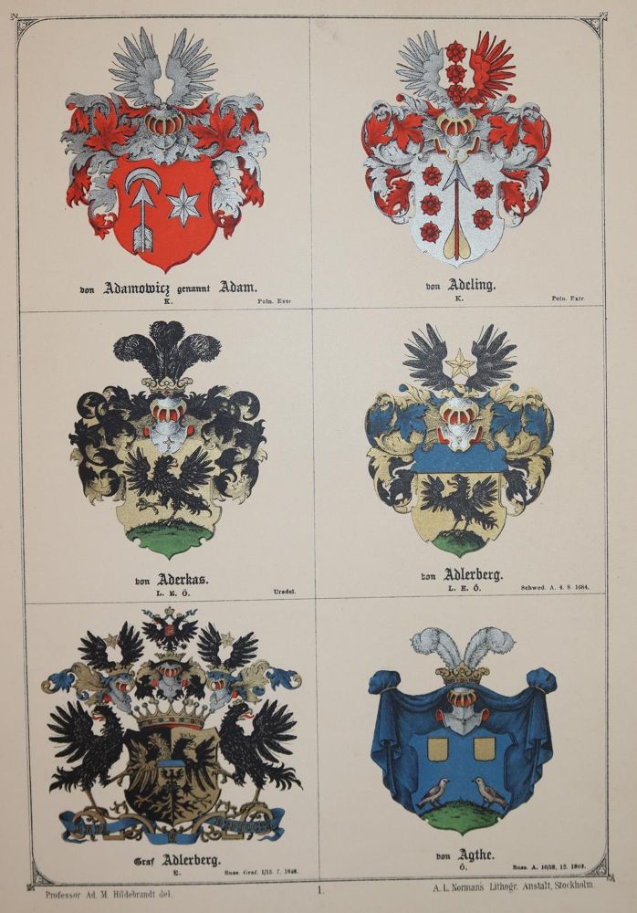 Große Abbildung Nr.2: 142-445 Klingspor,C.A.v.: (Genealogie und Heraldik, Baltikum)