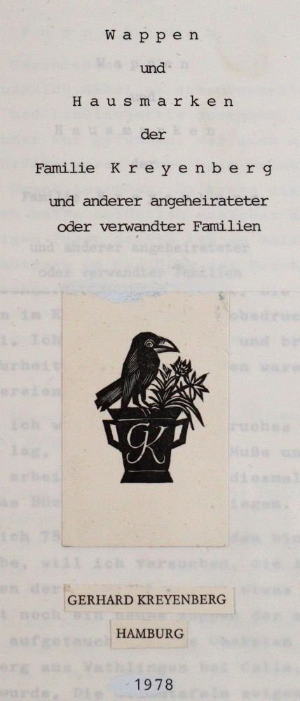 Große Abbildung Nr.1: 142-451 Kreyenberg,G.: (Genealogie und Heraldik)