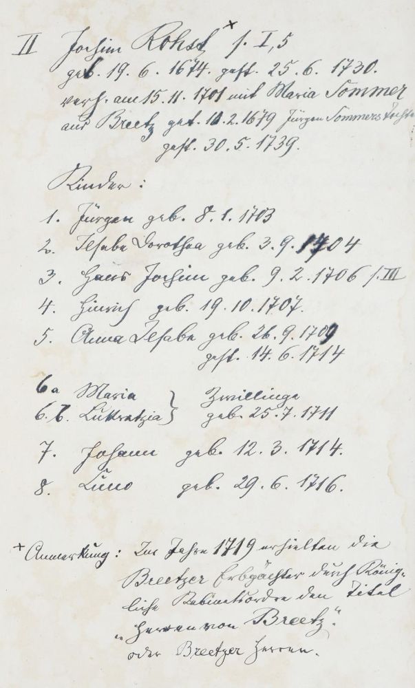 Große Abbildung Nr.1: 142-452 Rohst,J.: (Genealogie und Heraldik, Lenzen)