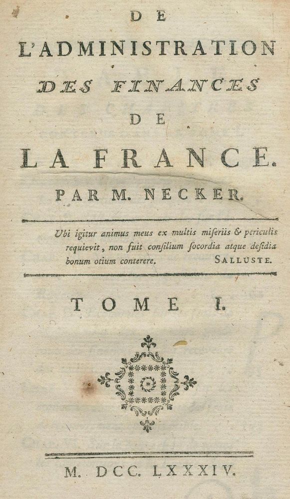 Große Abbildung Nr.1: 142-465 Necker,J.: (Wirtschaft, Frankreich)