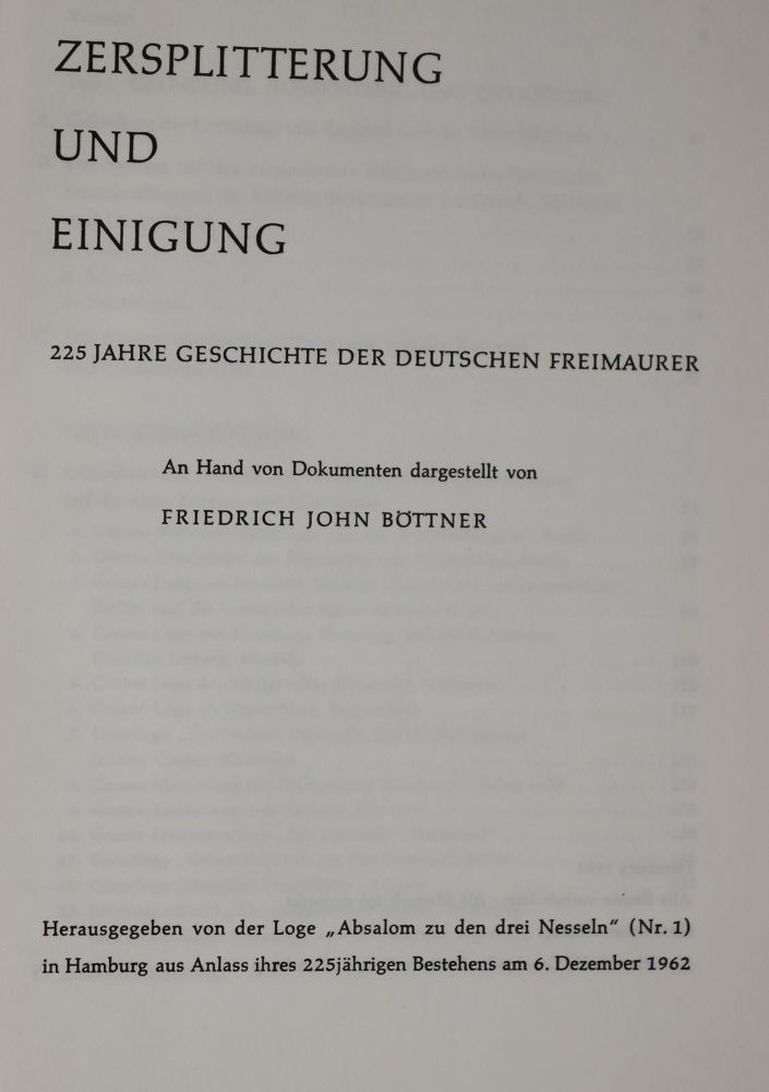 Große Abbildung Nr.2: 142-486 Wulf,A.: (Freimaurerei)