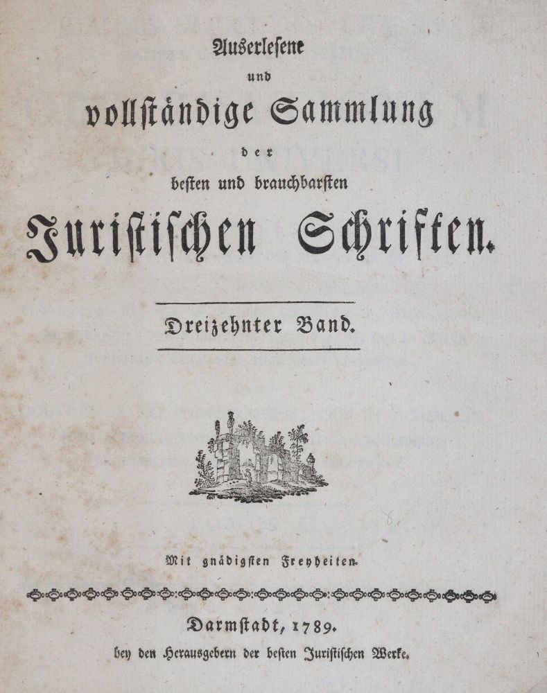 Große Abbildung Nr.1: 142-516 Cramer,J.U.v.: (Juridica und Kriminologie)
