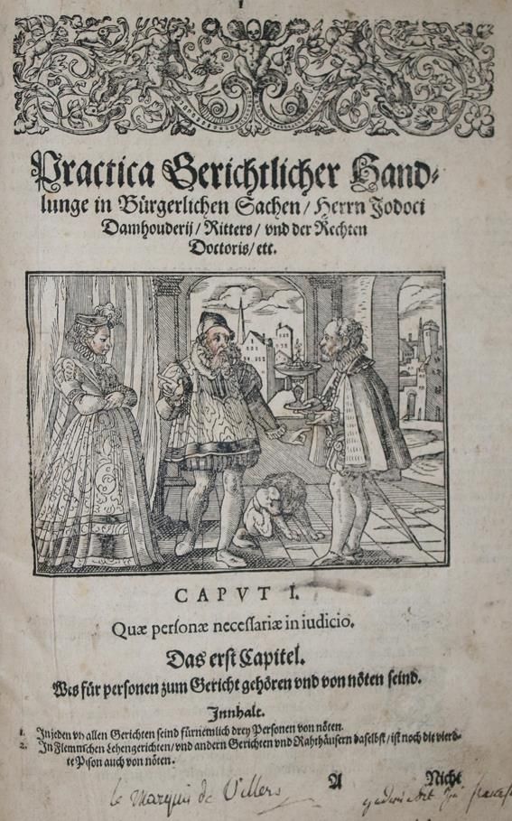 Große Abbildung Nr.1: 142-517 Damhouder,J.: (Juridica und Kriminologie)