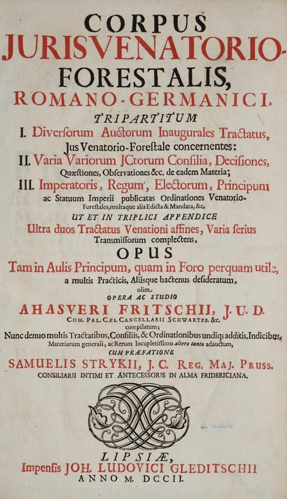 Große Abbildung Nr.1: 142-523 Fritsch,A.: (Juridica und Kriminologie, Jagd)
