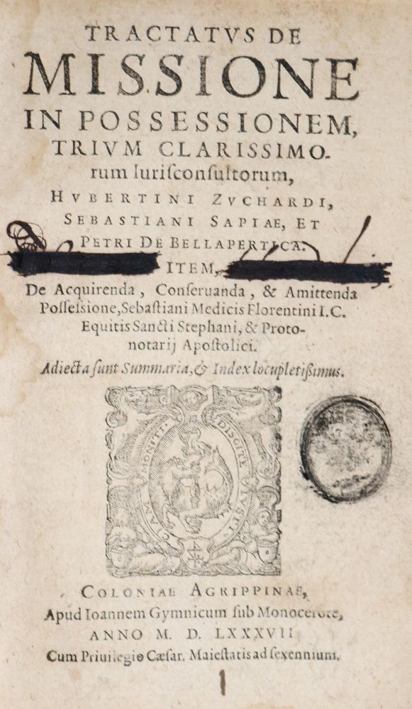 Große Abbildung Nr.1: 142-545 Zuccardi,U.: (Juridica)