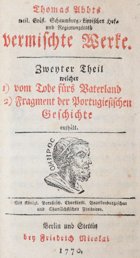 Große Abbildung Nr.1: 142-546 Abbt,T.: (Jus der Bibliothek v. Prof. Thomas Würtenberger)