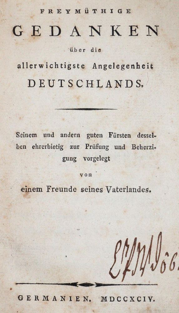 Große Abbildung Nr.1: 142-562 (Hendrich,F.J.v.).: (Jus der Bibliothek v. Prof. Thomas Würtenberger, Deutschland)