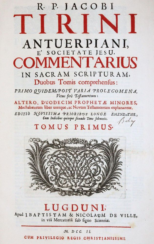 Große Abbildung Nr.1: 142-57 Tirinus,J.: (Bibeln)