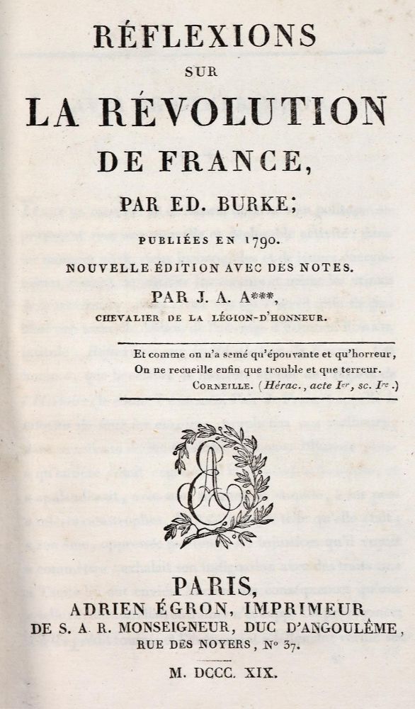 Große Abbildung Nr.1: 142-572 Burke,E.: (Jus der Bibliothek v. Prof. Thomas Würtenberger, Frankreich)