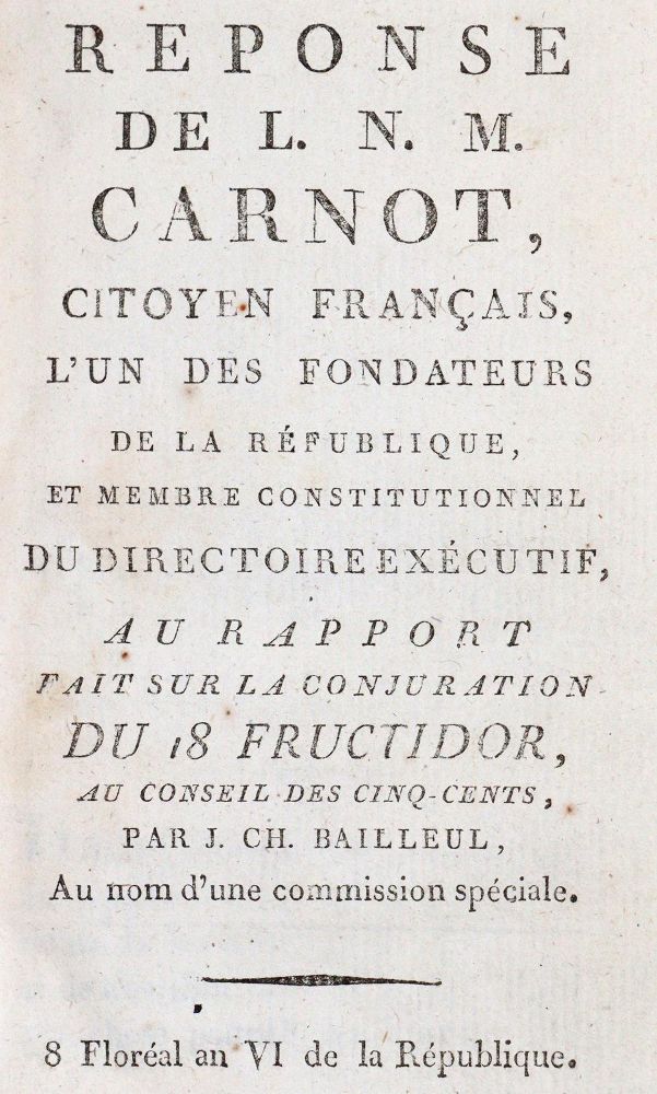 Große Abbildung Nr.1: 142-573 Carnot,L.: (Jus der Bibliothek v. Prof. Thomas Würtenberger, Frankreich)