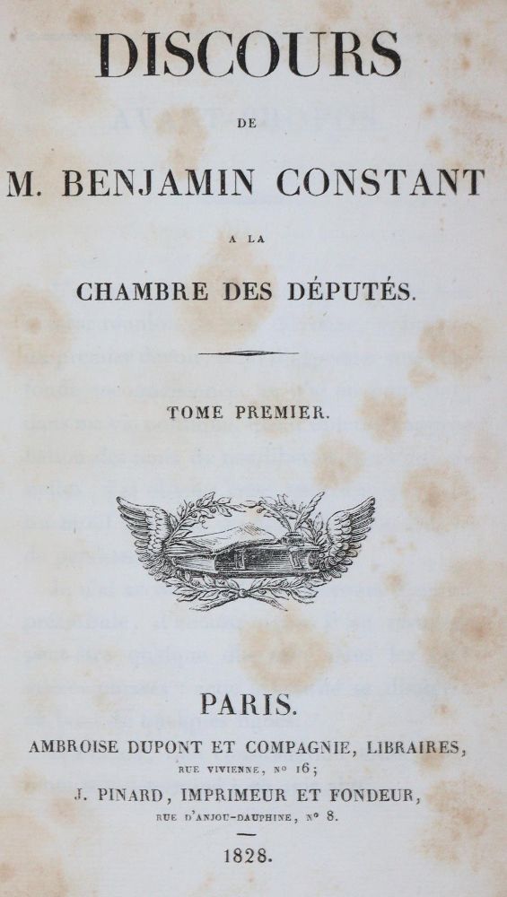 Große Abbildung Nr.1: 142-575 Constant,B.: (Jus der Bibliothek v. Prof. Thomas Würtenberger, Frankreich)
