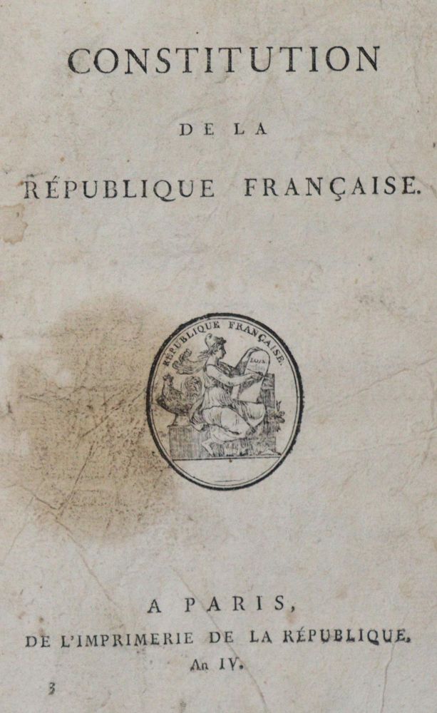 Große Abbildung Nr.1: 142-576 Constitution: (Jus der Bibliothek v. Prof. Thomas Würtenberger, Frankreich)