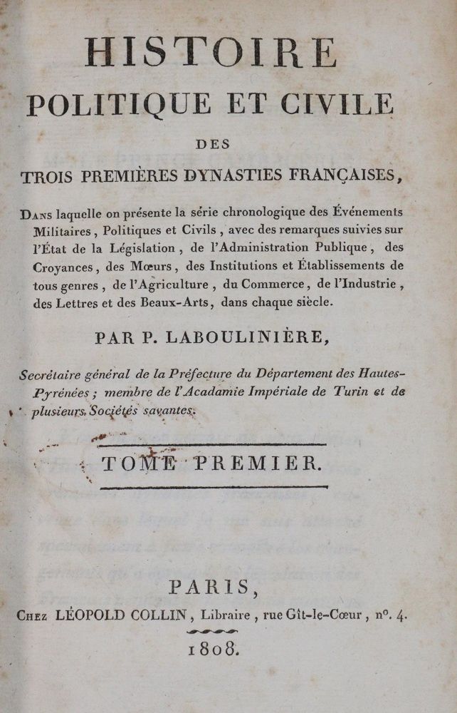 Große Abbildung Nr.1: 142-577 Laboulinière,P.: (Jus der Bibliothek v. Prof. Thomas Würtenberger, Frankreich)