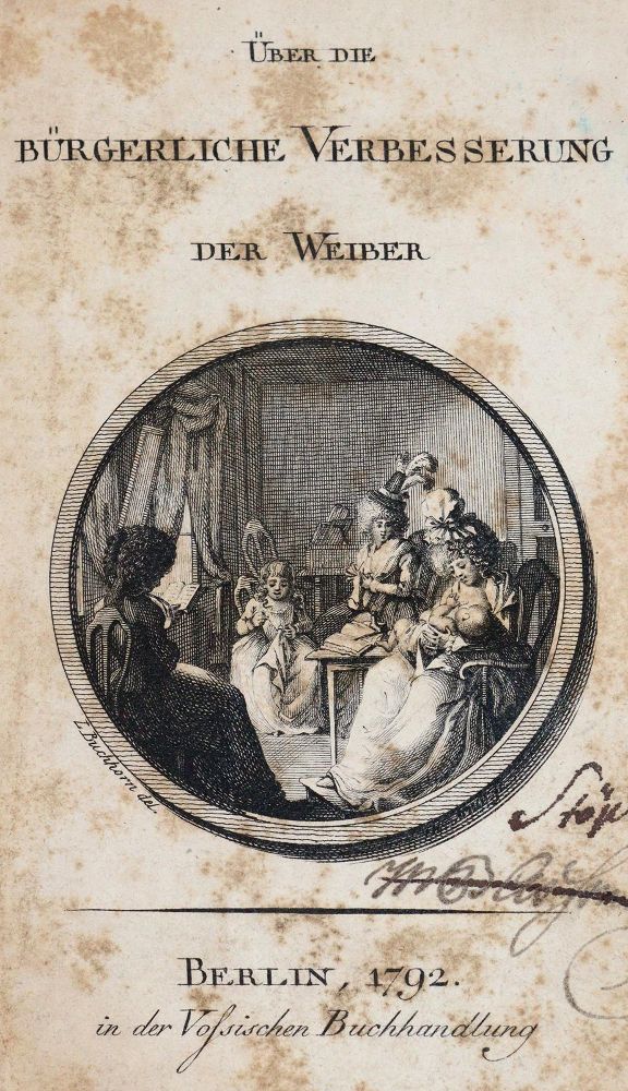Große Abbildung Nr.1: 142-594 (Hippel,T.G.v.).: (Jus der Bibliothek v. Prof. Thomas Würtenberger)