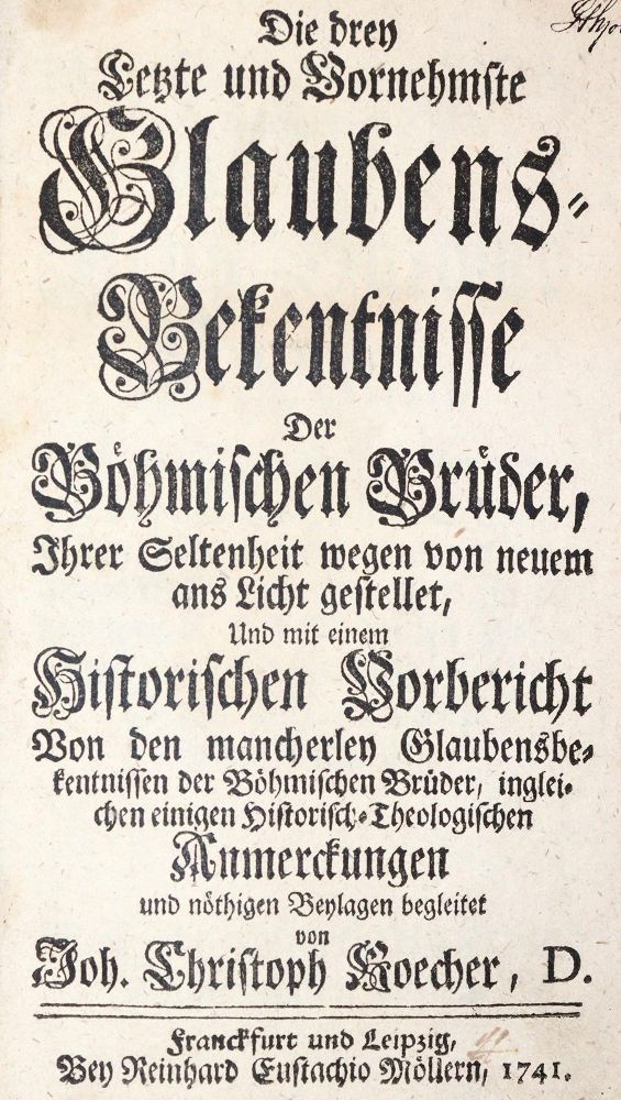 Große Abbildung Nr.1: 142-60 Koecher,J.C.: (Böhmische Brüder)