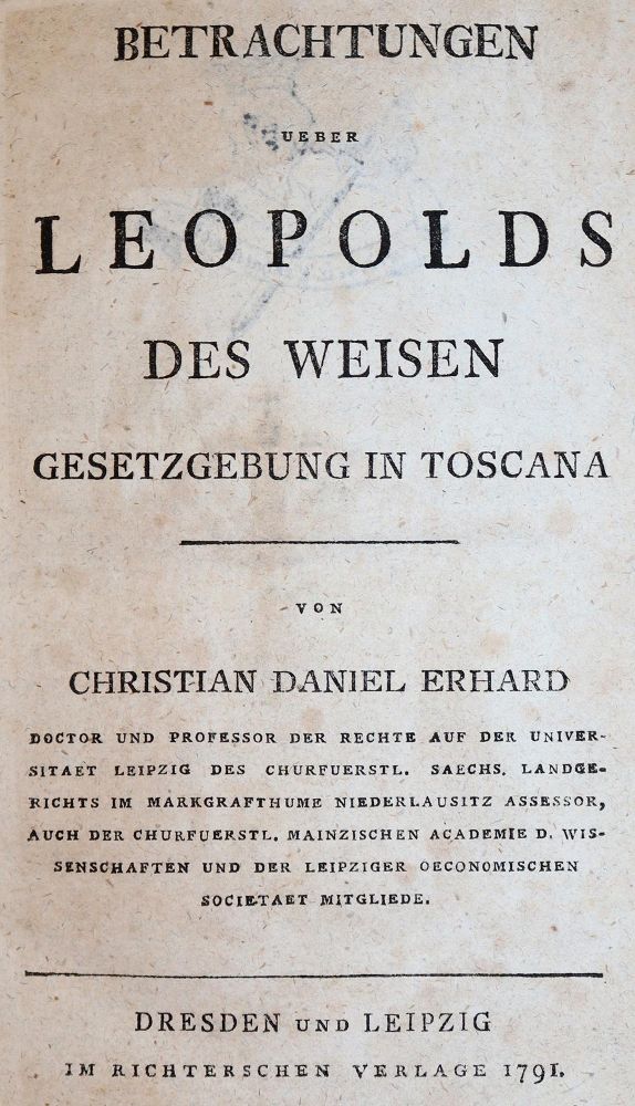 Große Abbildung Nr.1: 142-627 Erhard,C.D.: (Jus der Bibliothek v. Prof. Thomas Würtenberger, Juridica und Kriminologie)