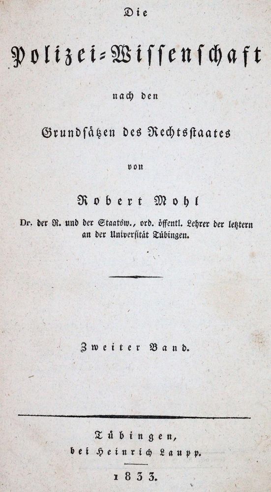 Große Abbildung Nr.1: 142-652 Mohl,R.: (Jus der Bibliothek v. Prof. Thomas Würtenberger, Juridica und Kriminologie)