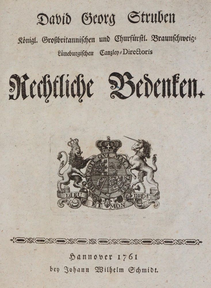 Große Abbildung Nr.1: 142-662 Strube,D.G.: (Jus der Bibliothek v. Prof. Thomas Würtenberger, Juridica und Kriminologie)