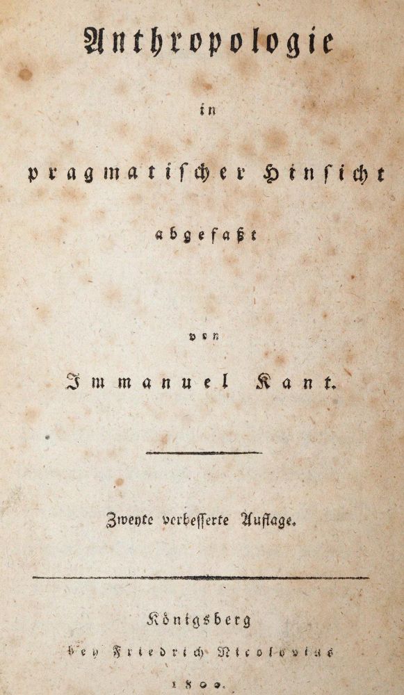 Große Abbildung Nr.1: 142-674 Kant,I.: (Jus der Bibliothek v. Prof. Thomas Würtenberger)