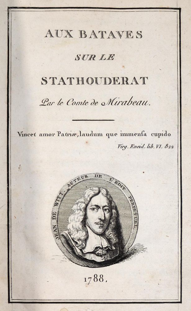 Große Abbildung Nr.1: 142-683 (Mirabeau,H.G. de Riquette de).: (Jus der Bibliothek v. Prof. Thomas Würtenberger)