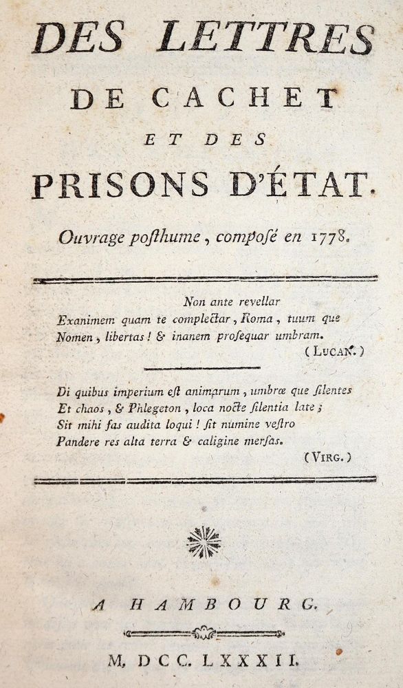 Große Abbildung Nr.2: 142-683 (Mirabeau,H.G. de Riquette de).: (Jus der Bibliothek v. Prof. Thomas Würtenberger)