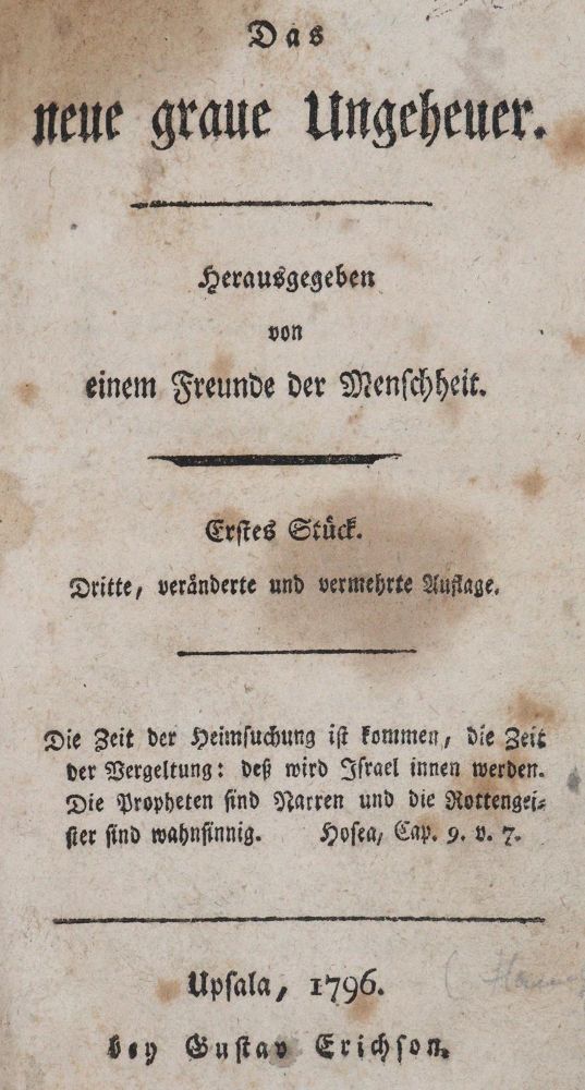 Große Abbildung Nr.1: 142-696 (Becker,J.N.).: (Jus der Bibliothek v. Prof. Thomas Würtenberger, Politik und Staatswissenschaften)