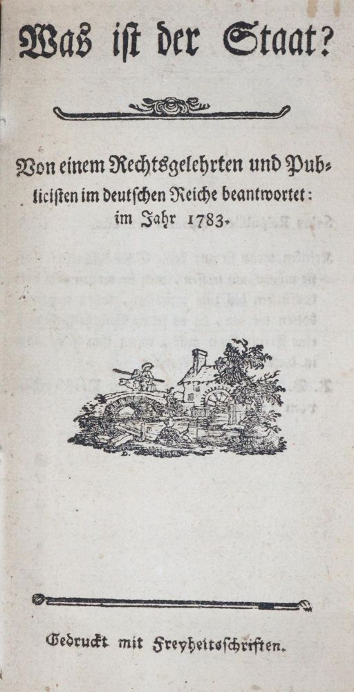Große Abbildung Nr.1: 142-703 (Chrismar,F.A.).: (Jus der Bibliothek v. Prof. Thomas Würtenberger, Politik und Staatswissenschaften)